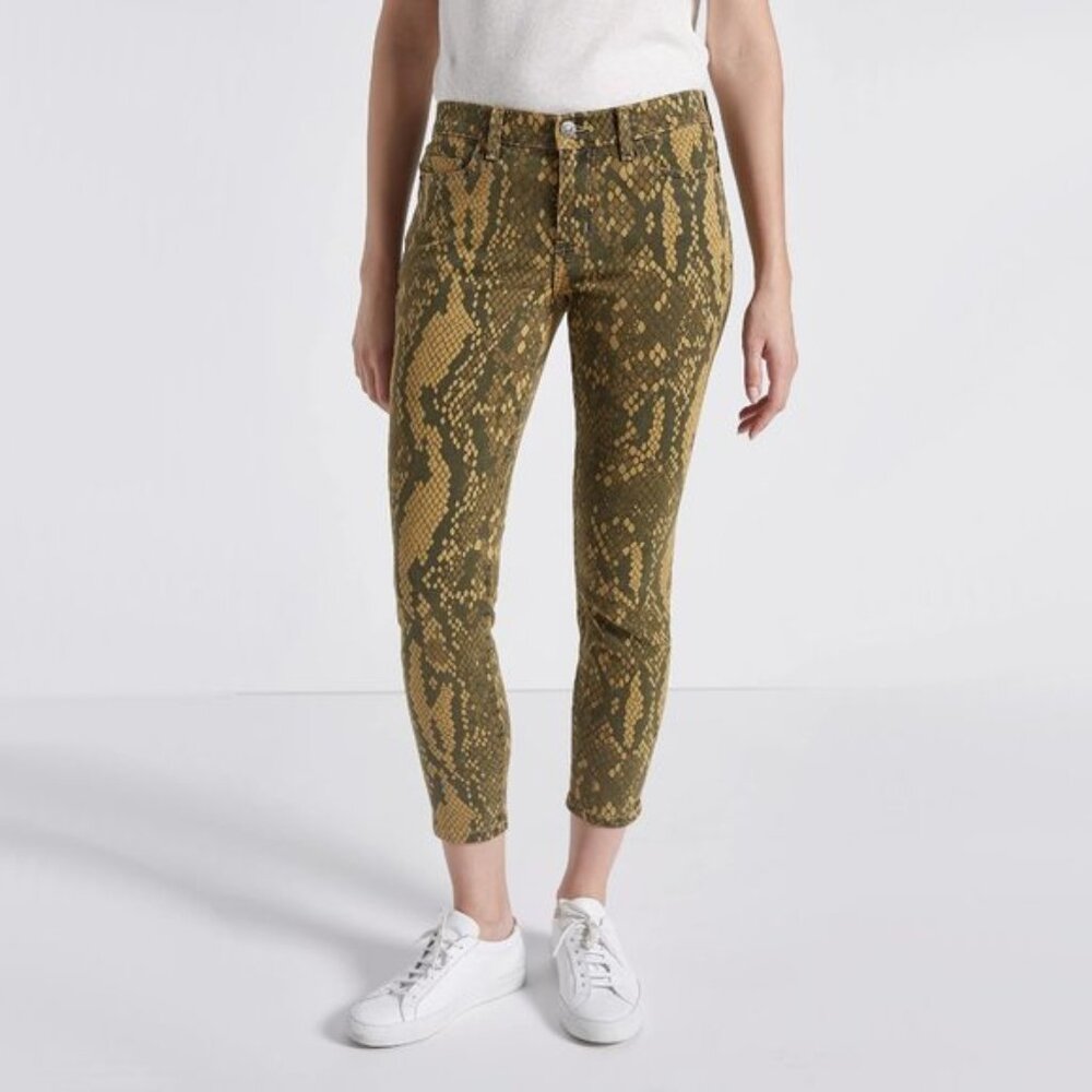 Nwt Current | Elliott Python Print Skinny Crop Je… - image 3